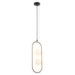 MINI PENDANT 1 DROP BLACK / BRASS